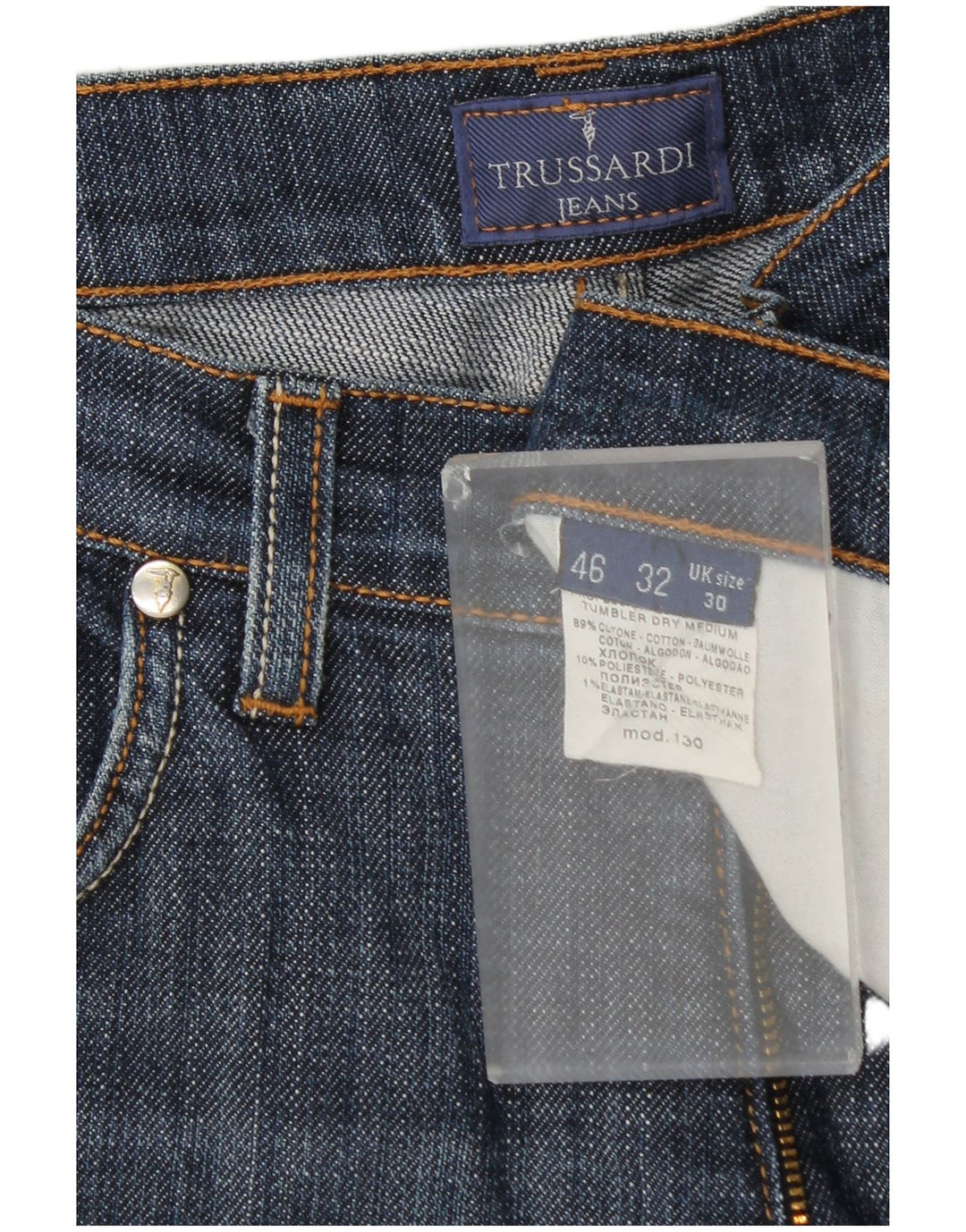 TRUSSARDI Lige jeans til kvinder W30 L31 blå bomuld