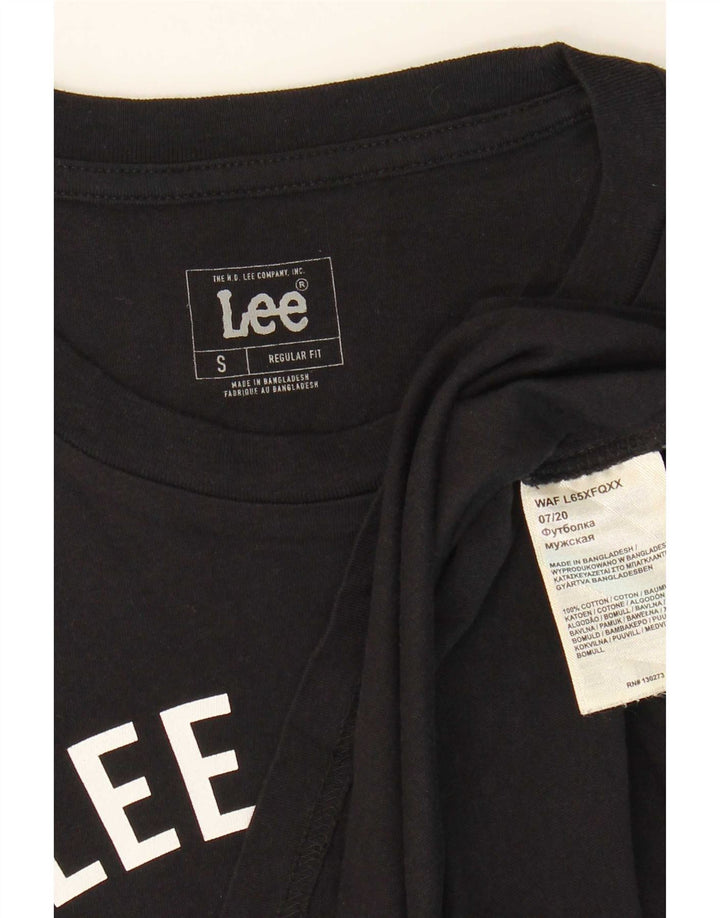 Lee Herre Regular Fit grafisk T-shirt top lille sort bomuld
