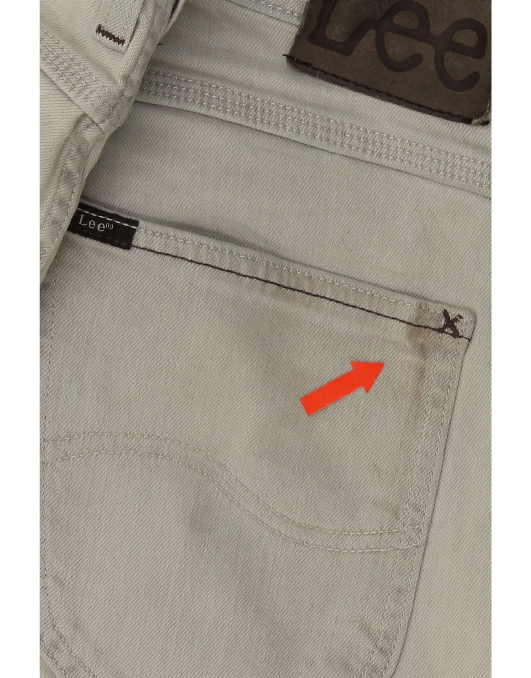 Lee Herre 5-lommers korte denimshorts W32 mellemgrå bomuld