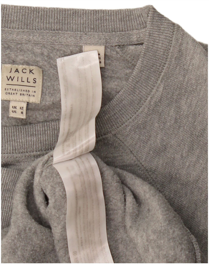 Jack Wills Dame Sweatshirt Jumper UK 12 Medium Grå Flecked