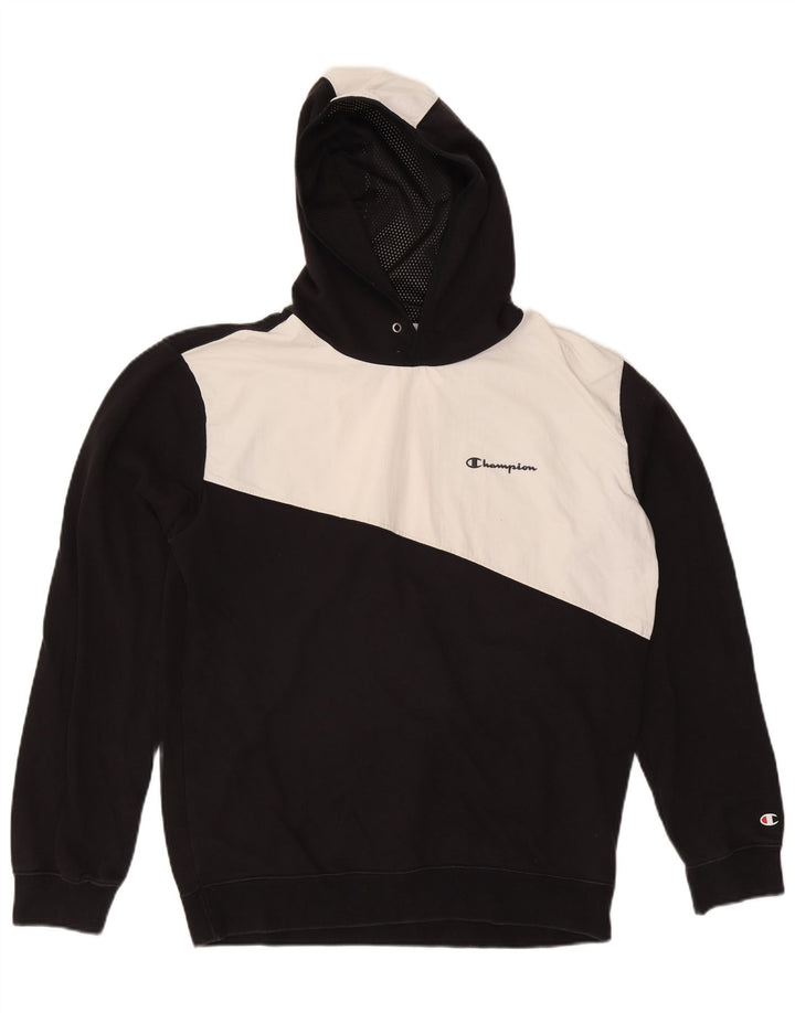 CHAMPION Grafisk hættetrøje til mænd XL Sort Colourblock