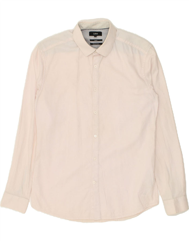 JULES Mens Regular Fit Shirt Medium White Check Cotton | Vintage Jules | Thrift | Second-Hand Jules | Used Clothing | Messina Hembry 
