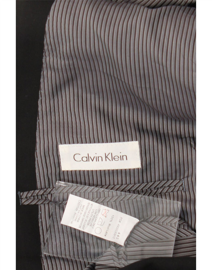 Calvin Klein Herre 2-knaps blazerjakke UK 44 Stor sort uld