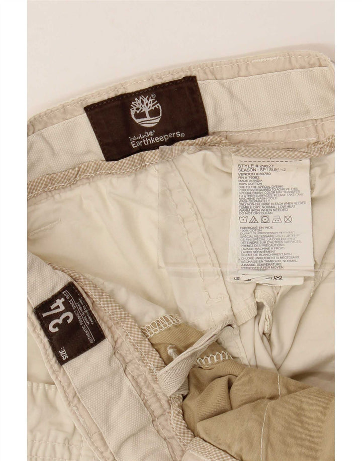 Timberland Herre Chino Shorts W34 Stor Grå Bomuld