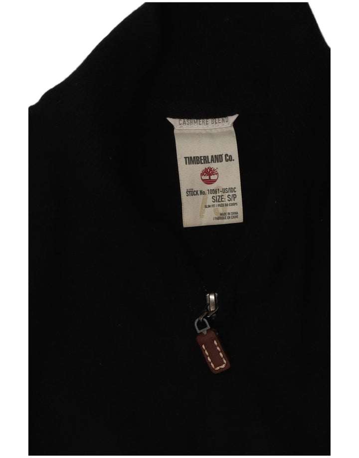 TIMBERLAND trøje med lynlås til mænd Small Black Cashmere
