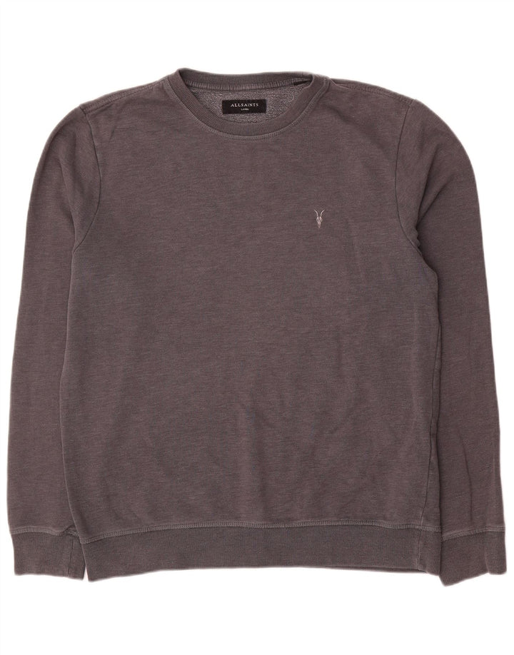 All Saints Herre Sweatshirt Jumper Stor Grå Bomuld