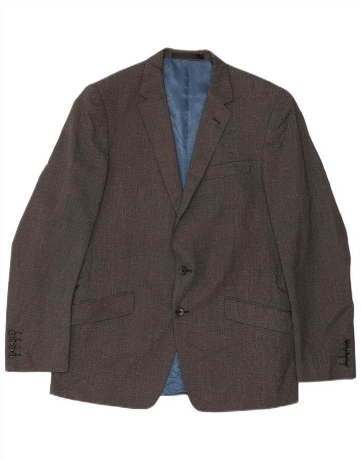Marks & Spencer Herre 2-knaps blazerjakke UK 40 Medium Grey Polyester