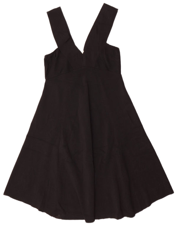 Reiss Dame Ærmeløs A-Line Kjole UK 10 Small Black Viscose