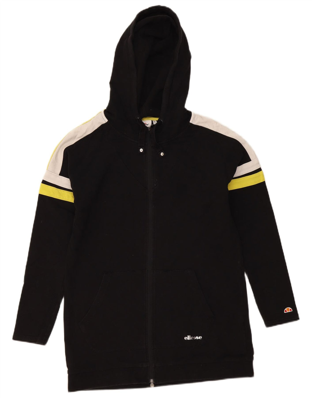 Ellesse Herre hættetrøje med lynlås Small Black Colourblock Bomuld