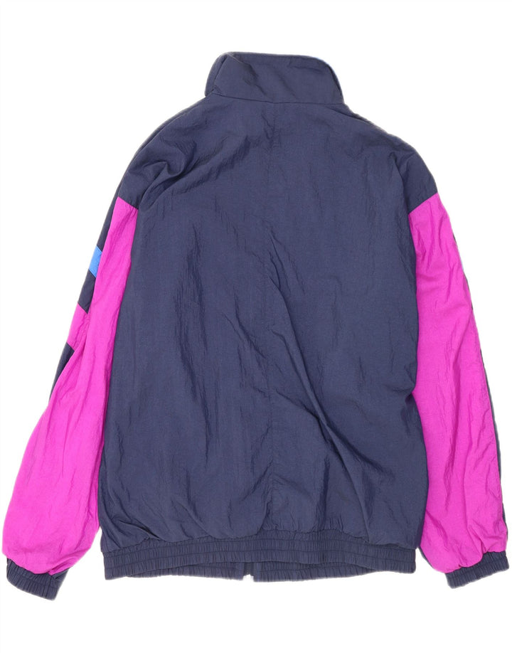 Vintage træningsdragt til mænd EU 54 XL Marineblå Colourblock Polyamid