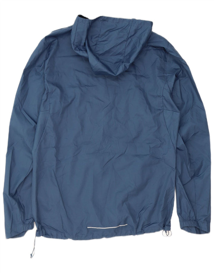 Adidas Regnjakke med hætte til mænd UK 38 Medium Navy Blue Polyester