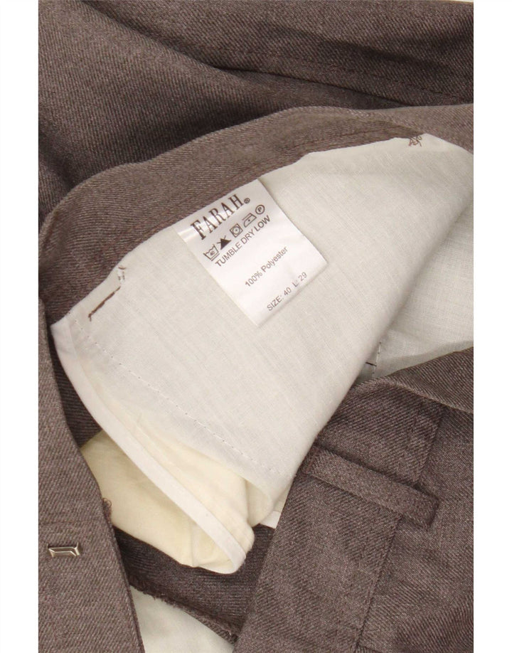 Farah Straight Cropped bukser til mænd W40 L26 brun polyester