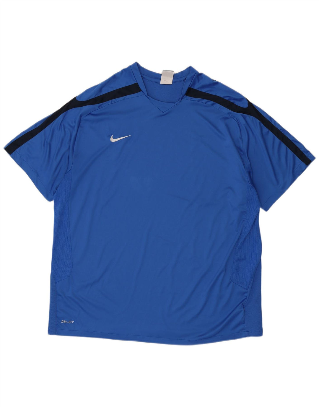 Nike Herre Dri Fit T-shirt Top 2XL Blå Colourblock Polyester