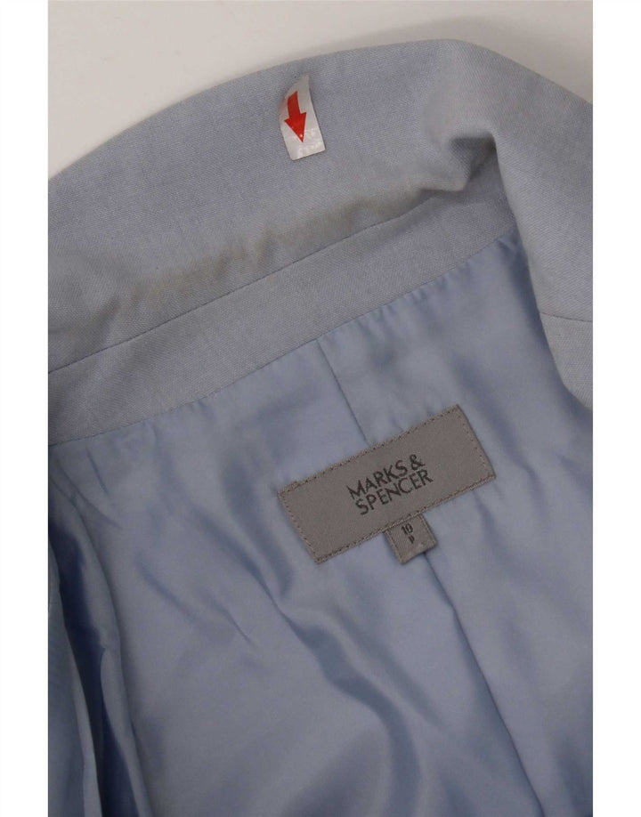 Marks & Spencer Dame 2 Button Blazer Jacket UK 10 Small Blue