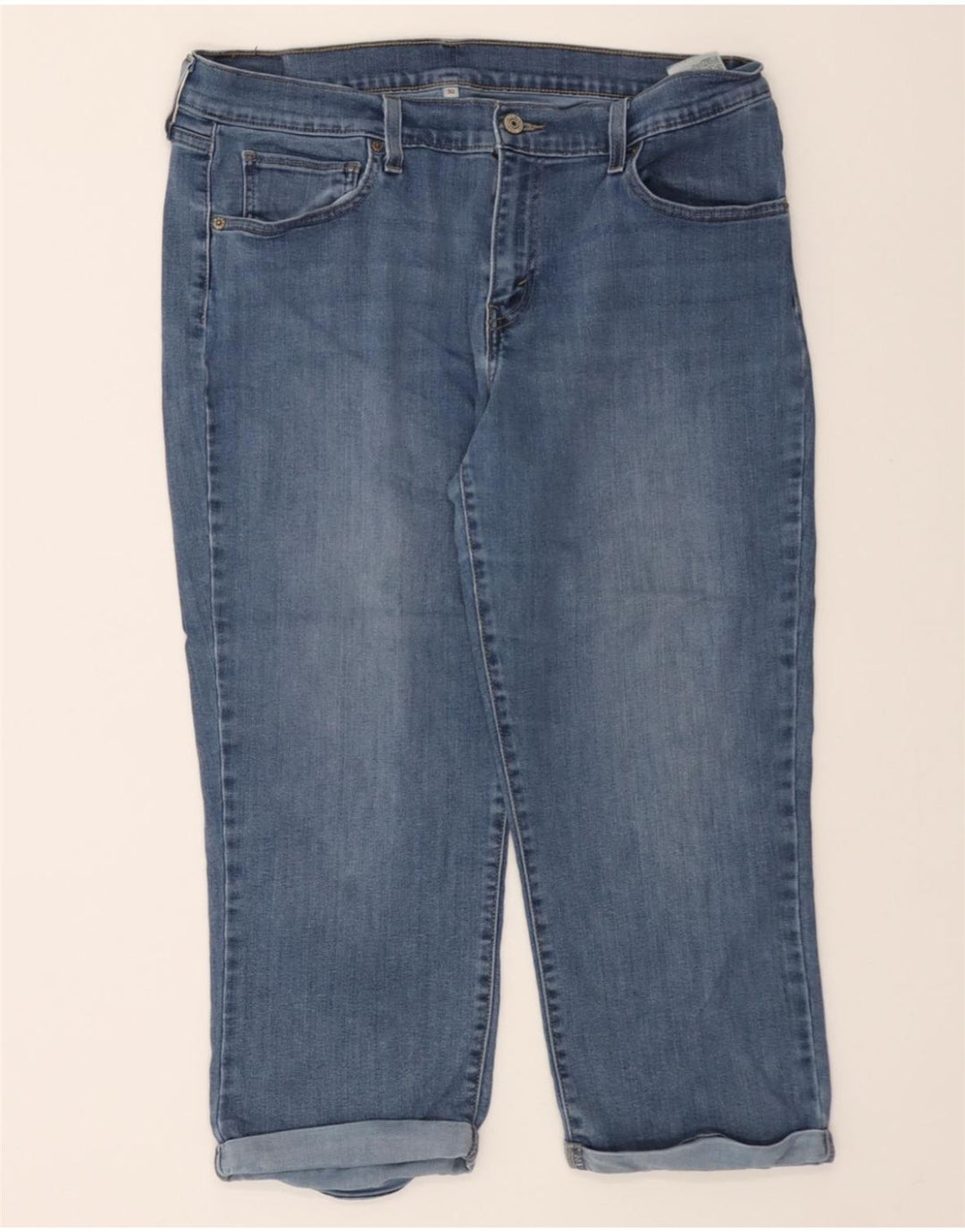 LEVI'S Womens Capri Jeans W32 L21 Blue Cotton Vintage Levi's and Second-Hand Levi's from Messina Hembry 
