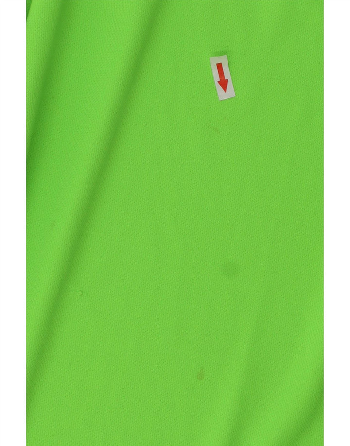 Adidas Herre Climalite T-Shirt Top Stor Grøn Colourblock Polyester