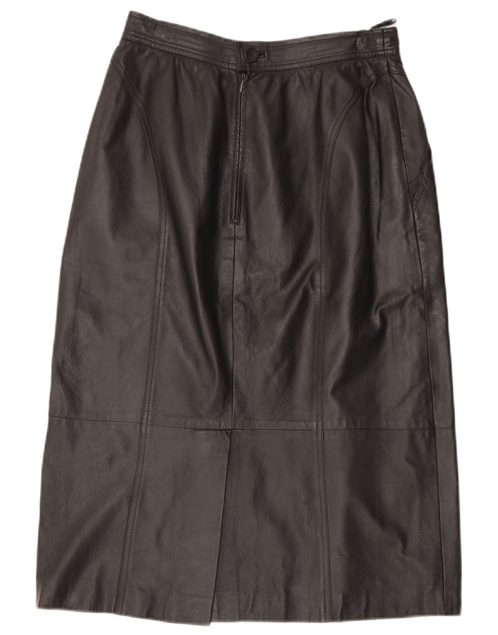Vintage lædernederdel til kvinder W28 Medium Black