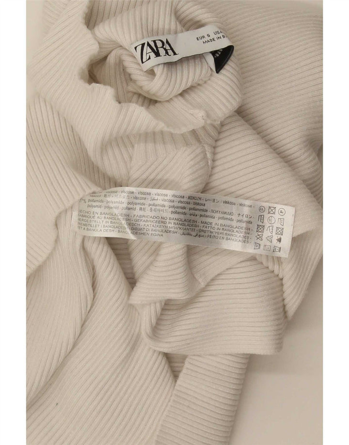 Zara Damevest Top UK 8 Small White Viscose