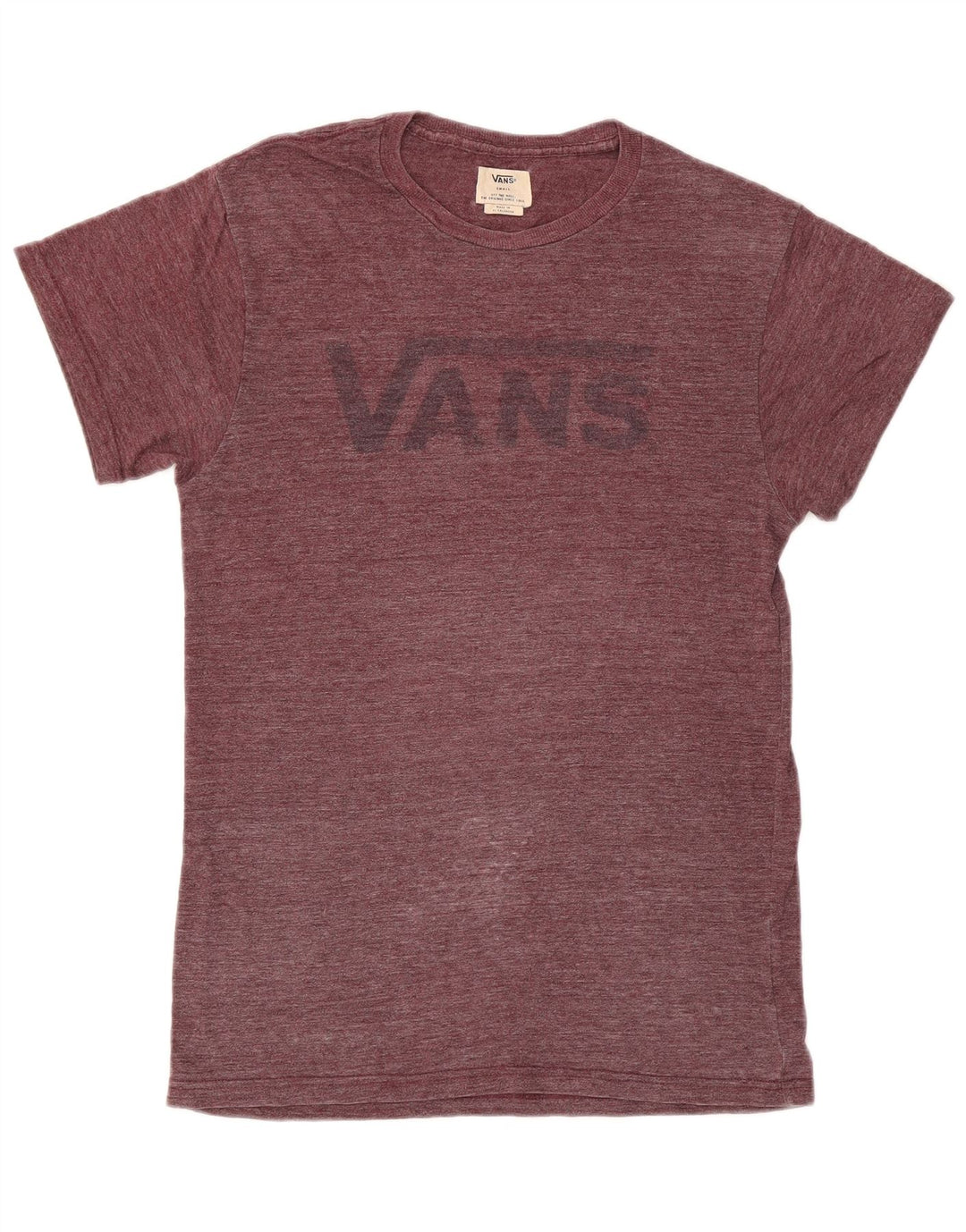 Vans Herre Grafisk T-Shirt Top Lille Bourgogne Flecked