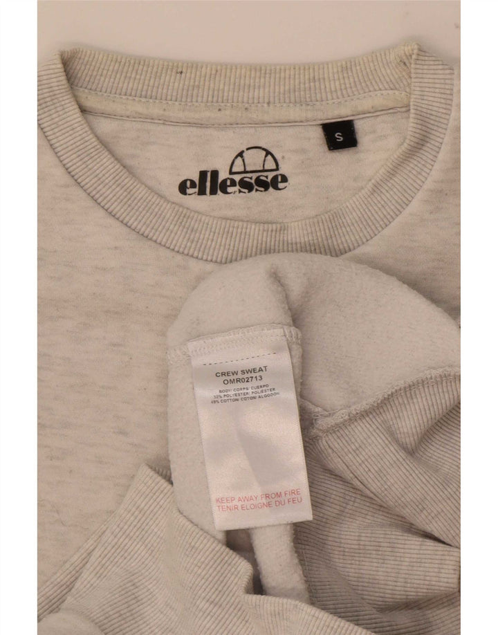 Ellesse Herre Grafisk Sweatshirt Jumper Lille Grå Flecked Polyester