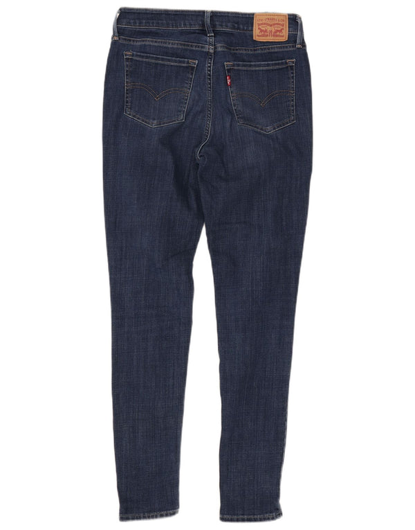 LEVI'S Dame 711 Skinny Jeans W28 L30 Marineblå Bomuld