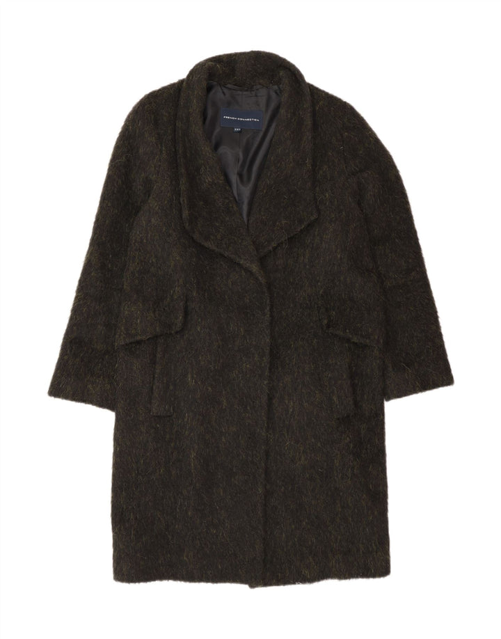 French Connection Dame Oversized Overfrakke UK 10 Small Khaki Wool