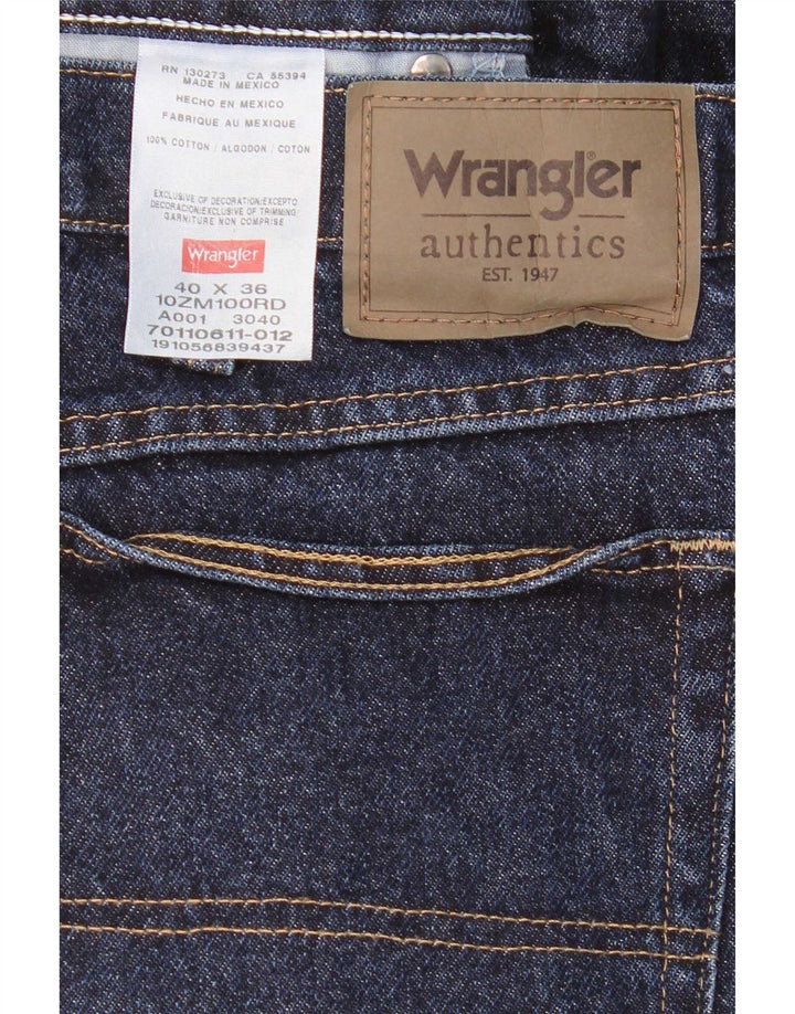 Wrangler Straight Jeans til mænd W40 L36 Marineblå Bomuld