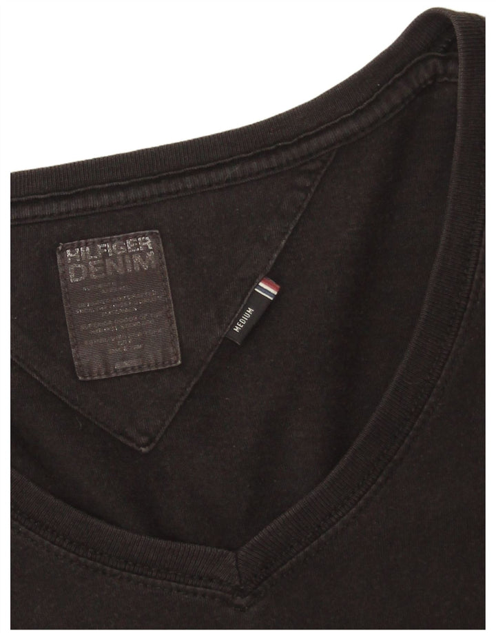 Tommy Hilfiger Dame T-Shirt Top UK 14 Medium Sort