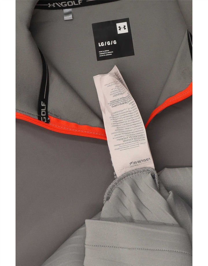 Under Armour Herre Pullover Træningsdragt Top Stor Grå Colourblock Sports