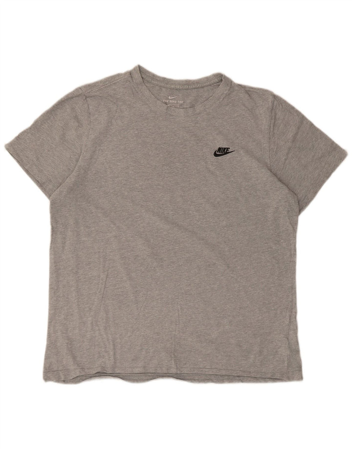 NIKE Womens T-Shirt Top UK 18 XL Grey Cotton