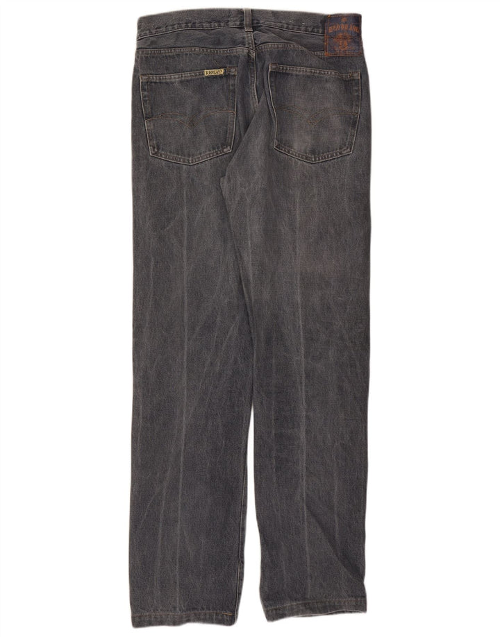 REPLAY Dame højtaljede almindelige lige jeans EU 38 Medium W30 L32 Blå