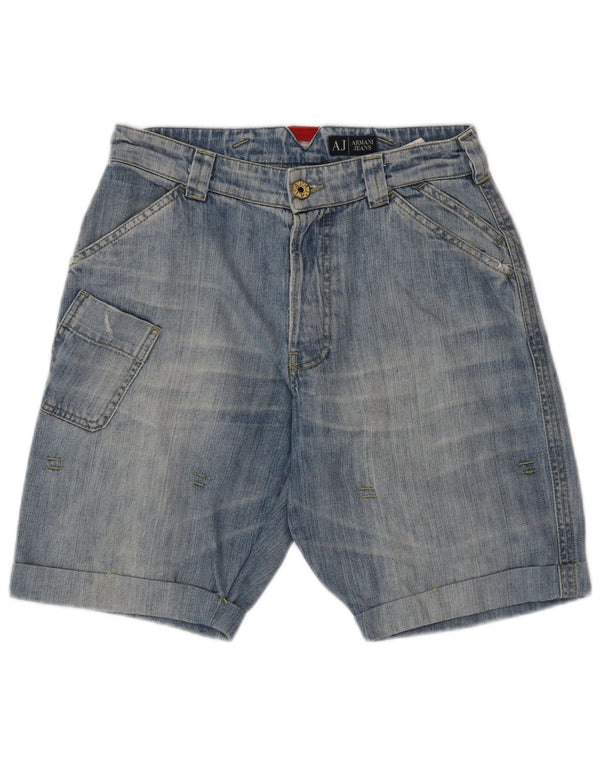 ARMANI Denimshorts til mænd W30 Mellemblå bomuld