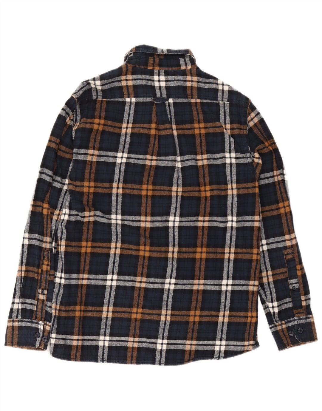 Eddie Bauer Herre Flanelskjorte Medium Navyblå Plaid Bomuld