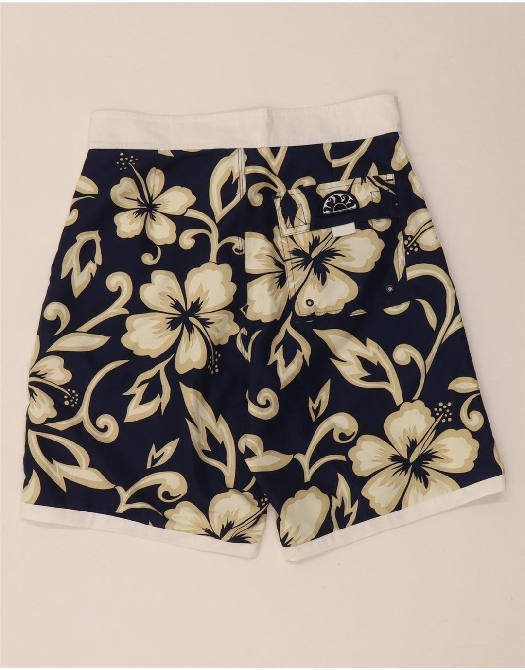 Sundek Badeshorts til mænd Small Navy Blue Floral Polyester