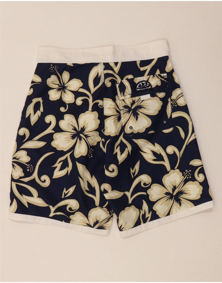 Sundek Badeshorts til mænd Small Navy Blue Floral Polyester