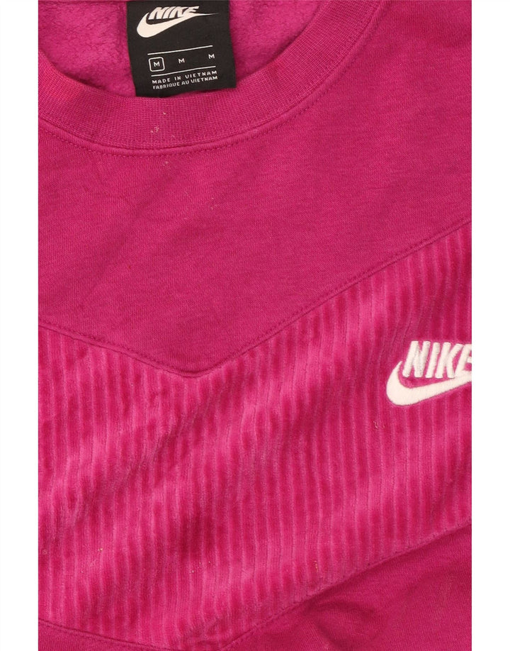 Nike Dame Oversized Sweatshirt Jumper UK 14 Medium Pink