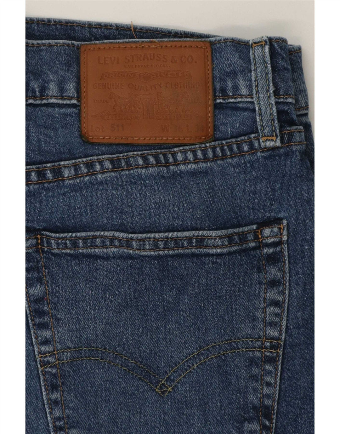 Levi's Herre 511 Slim Jeans W36 L34 Blå Bomuld