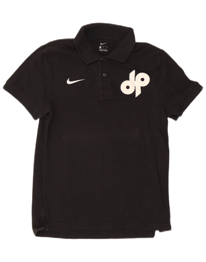Nike grafisk poloshirt til mænd, medium sort bomuld