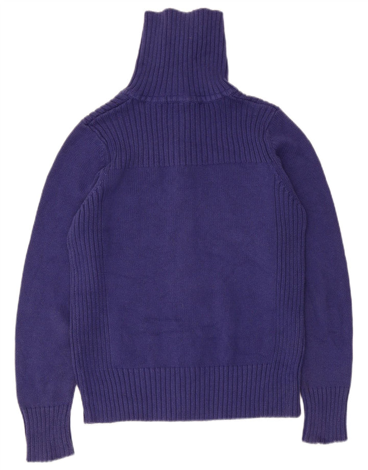 Marks & Spencer Dame Cardigan Sweater UK 14 Medium Blue Bomuld