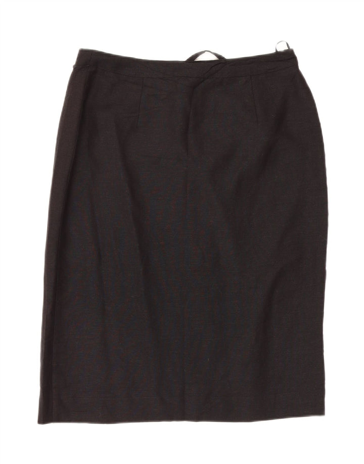 S.OLIVER Womens Pencil Skirt EU 36 Small W27 Black Linen Vintage S.Oliver and Second-Hand S.Oliver from Messina Hembry 