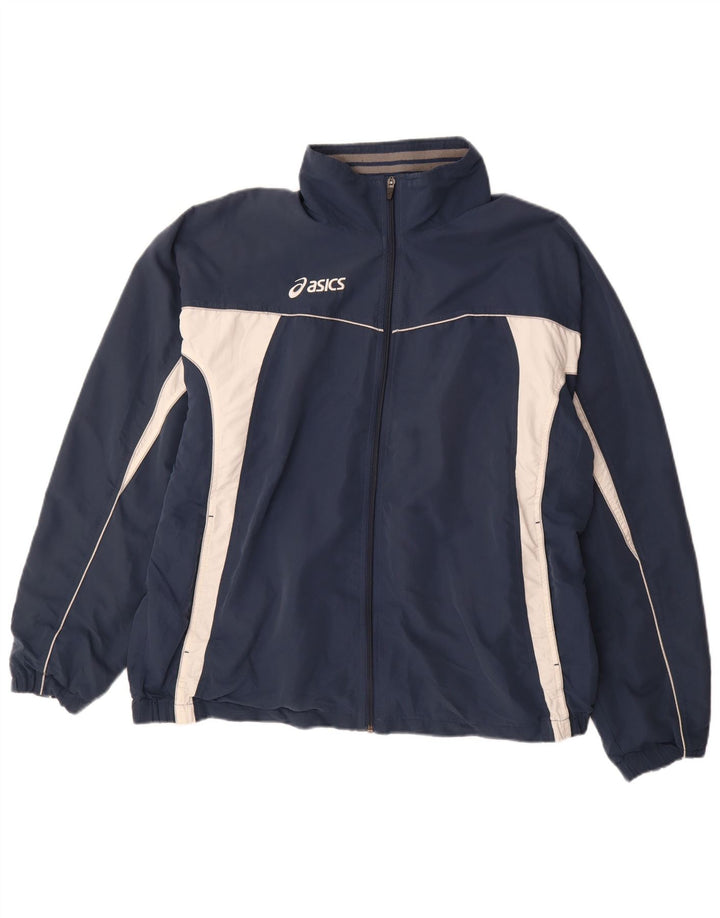 ASICS Træningsdragt til mænd Topjakke XL Marineblå Colourblock Polyester
