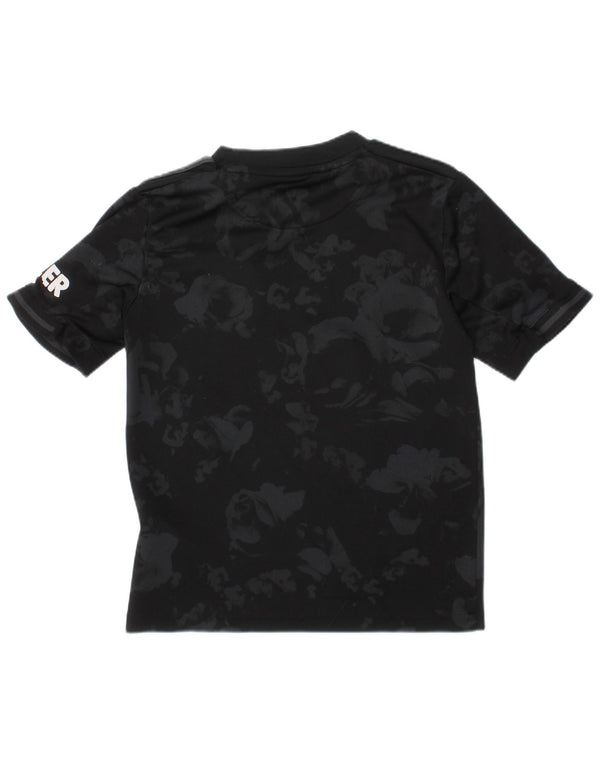 Adidas drenge grafisk t-shirt top 7-8 år XS sort polyester