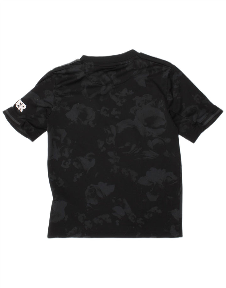 Adidas drenge grafisk t-shirt top 7-8 år XS sort polyester