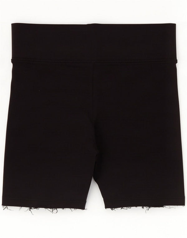 Nike Womens Sports Shorts UK 12 Medium Black Cotton
