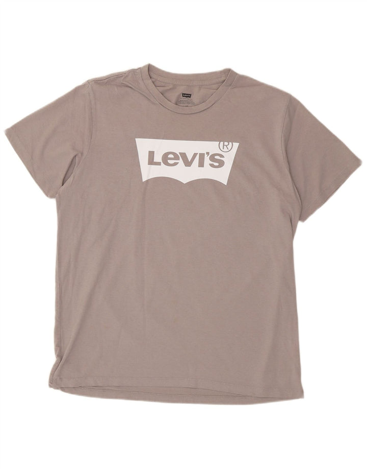 LEVI'S Mens Graphic T-Shirt Top Large Grey