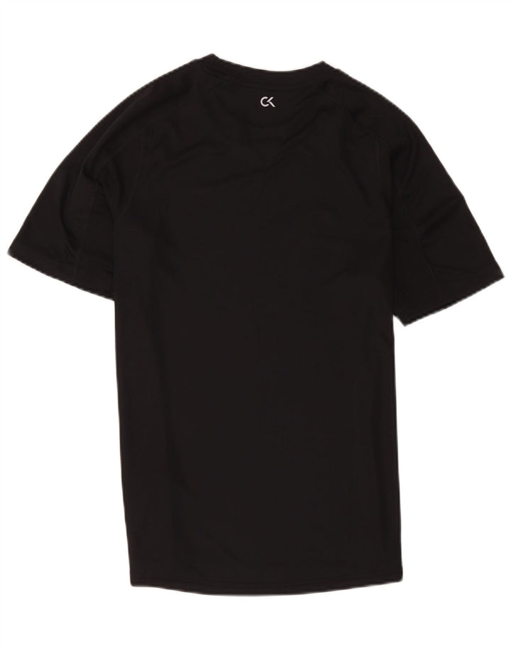 Calvin Klein Herre grafisk T-shirt Top Lille sort polyester