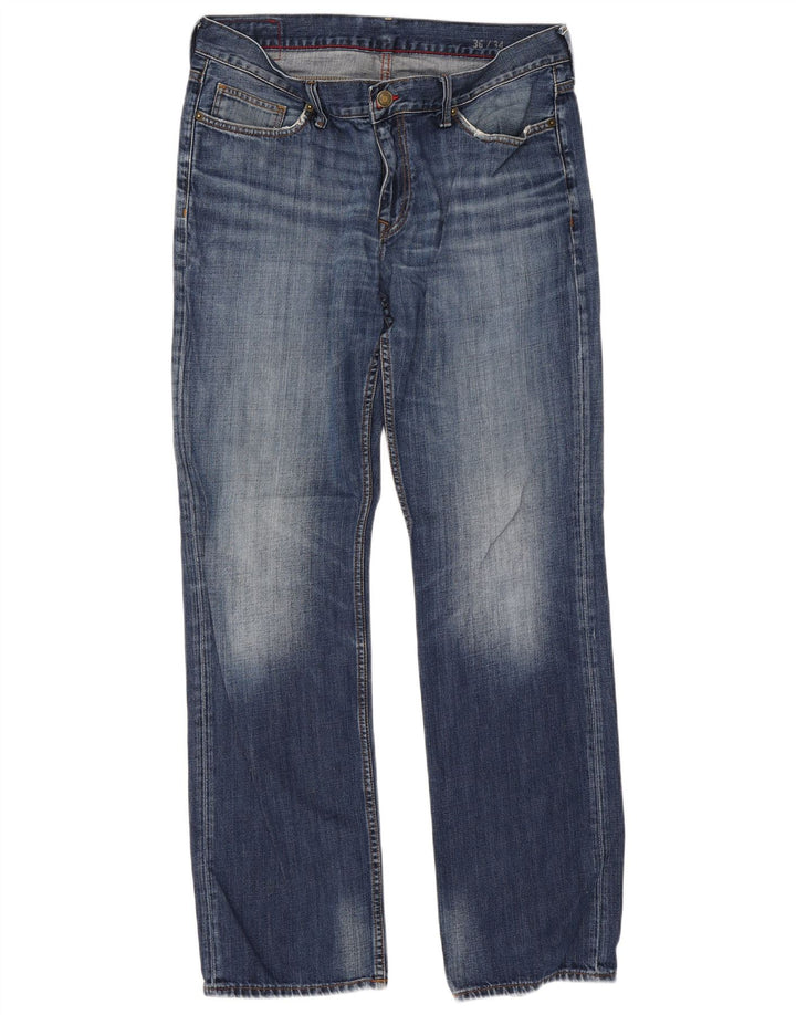 Tommy Hilfiger Herre Regular Straight Jeans W36 L34 Blå Bomuld