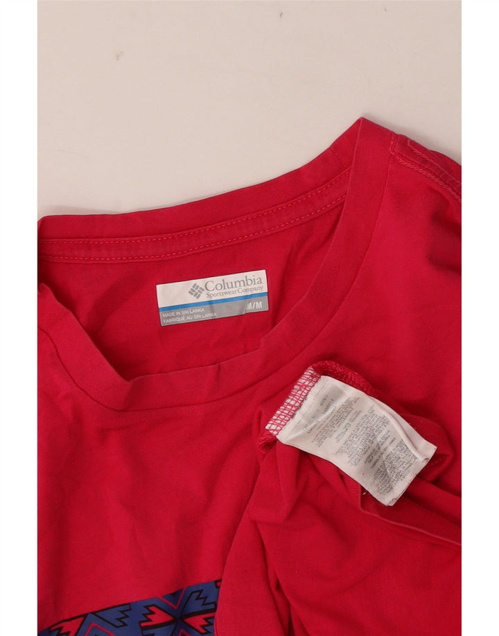 Columbia Herre grafisk T-shirt Top Medium Pink Bomuld