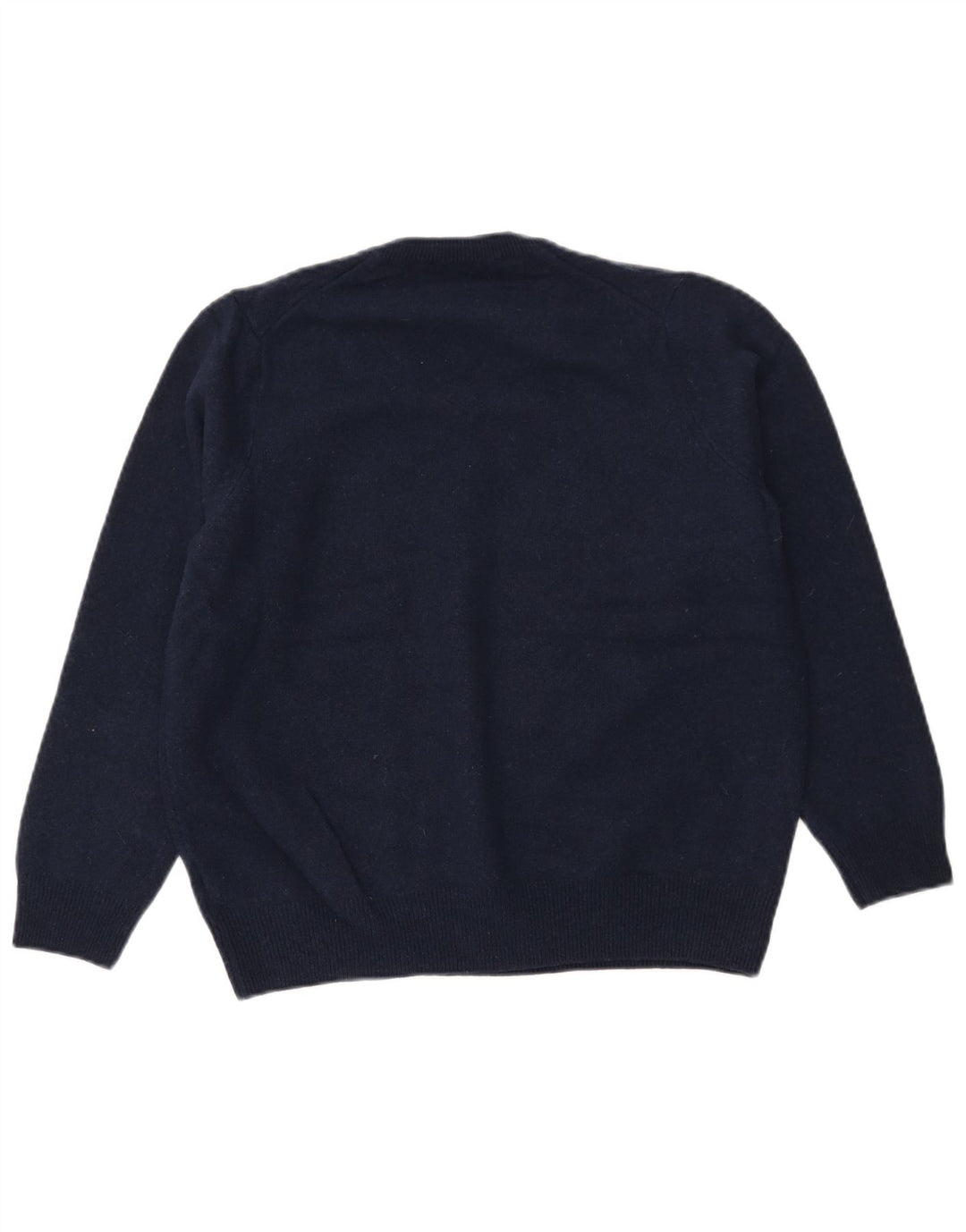 MARKS & SPENCER Womens V-Neck Jumper Sweater UK 18 XL Navy Blue Wool