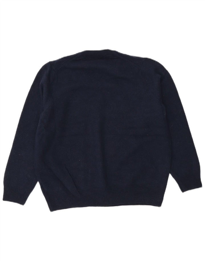 MARKS & SPENCER Womens V-Neck Jumper Sweater UK 18 XL Navy Blue Wool
